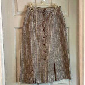 Wyndham Collection Women's 6 Vintage Petite Houndstooth Striped Academia Skirt